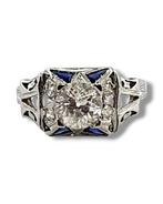 Bague - 18 carats Or blanc, Bague Art Deco en or blanc 18, Nieuw