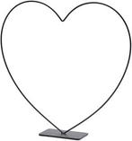 Metalen frame Hart staand op voet Zwart 39 cm, Nieuw