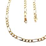 Bicolor gouden Figaro ketting; Heren | 53 cm, Ophalen of Verzenden, Gebruikt, Overige kleuren, Goud