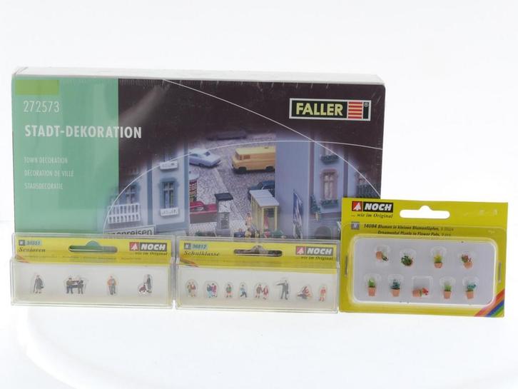 Schaal N Faller 272573 stadsdecoratie met Noch 36551 3681..., Hobby en Vrije tijd, Modeltreinen | N-Spoor, Brug, Tunnel of Gebouw