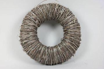 Krans Mactan Grass White Wash 35cm. twijgenkrans