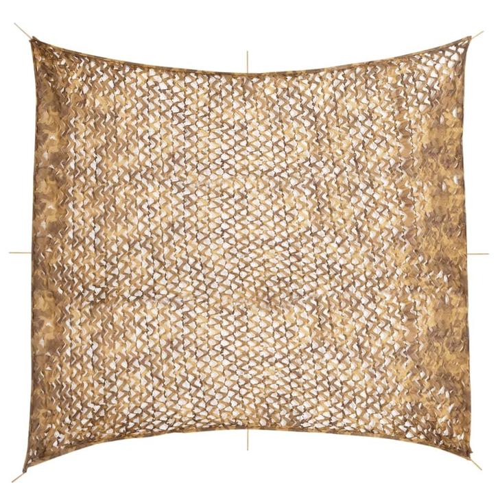 vidaXL Camouflagenet met opbergzak 521x493 cm zandkleurig, Sport en Fitness, Schietsport-accessoires, Nieuw, Verzenden