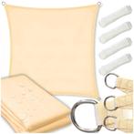 Schaduwdoek - zonnedoek - vierkant - 5x5 m - beige, Tuin en Terras, Ophalen of Verzenden, Nieuw