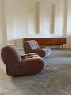 Fauteuil (2) - Fluweel, Hout - Modulaire fauteuil, Antiek en Kunst