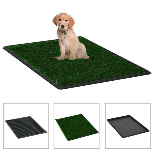 vidaXL Huisdierentoilet met bak en kunstgras 76x51x3 cm, Dieren en Toebehoren, Overige Dieren-accessoires, Nieuw, Verzenden
