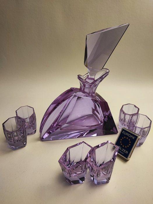 Karaf (7) - Kristal - Neodym, Antiek en Kunst, Antiek | Glaswerk en Kristal