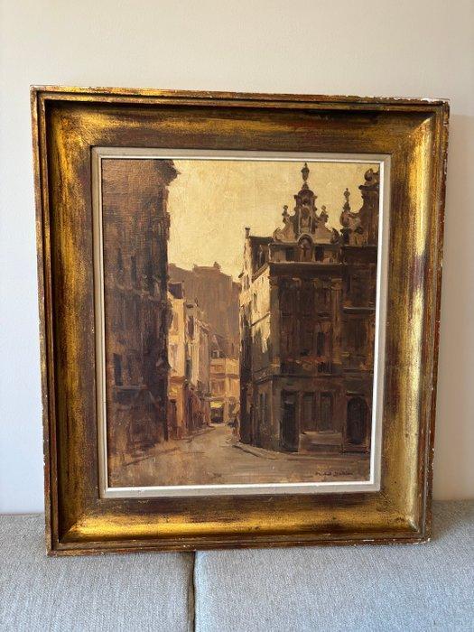 Michel Dutrieu (1910-1993) - Stadsgezicht, Antiek en Kunst, Kunst | Schilderijen | Klassiek