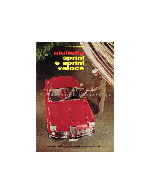 1960 ALFA ROMEO GIULIETTA SPRINT & SPRINT VELOCE BROCHURE, Boeken, Auto's | Folders en Tijdschriften