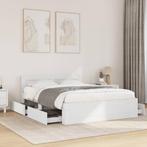 vidaXL Bedframe met hoofdeinde zonder matras 140x200 cm wit, Huis en Inrichting, Slaapkamer | Bedden, Verzenden, Nieuw