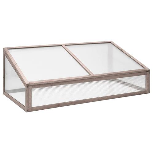 vidaXL Broeikas 110x58,5x39 cm vurenhout grijs, Tuin en Terras, Kassen, Nieuw, Verzenden