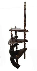 Trapje - Hout, Messing - Bibliotheektrap