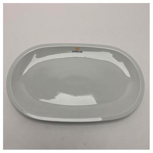 Bieden: Custom Line Oval Ceramic Serving Platter in Capri Y, Huis en Inrichting, Keuken | Servies, Ophalen of Verzenden