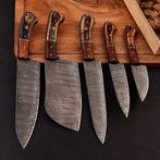 Keukenmes - Chefs knife - Pakka hout en hout en gevouwen, Antiek en Kunst