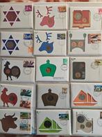 Monde. Lot 33 moedas e selos de vários países ( primeiro