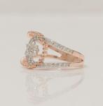 Cocktailring - 14 karaat Roségoud, Witgoud - 0.42ct. tw.