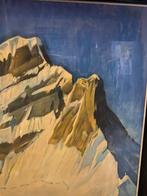 Ernst Hodel - Jungfrau Railway [ offered without the frame], Antiek en Kunst, Kunst | Tekeningen en Fotografie
