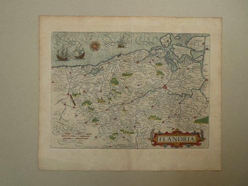 België - Vlaanderen; Petrus Kaerius / W. Blaeu - Flandria -, Boeken, Atlassen en Landkaarten