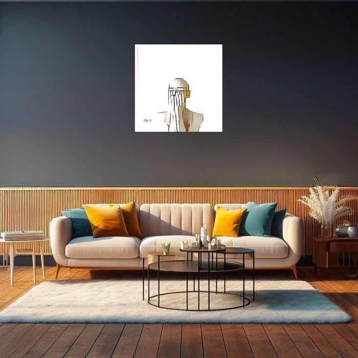 Piétra M (Martine Poli) - “Main sur le Silence”, Antiek en Kunst, Kunst | Schilderijen | Modern