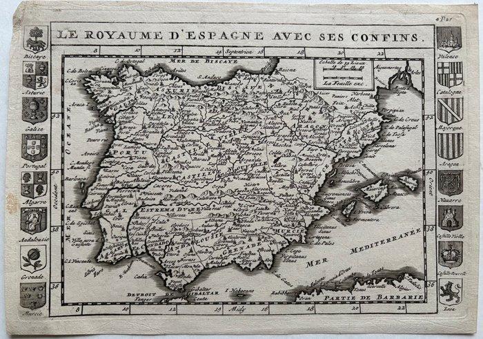 Spanje, Portugal - Iberisch Schiereiland; P. of D. de la, Boeken, Atlassen en Landkaarten