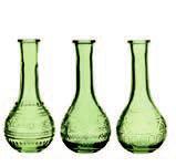 Gekleurd glazen flesje paris soft green lichtgroen / stuk, Hobby en Vrije tijd, Knutselen, Nieuw