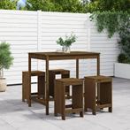 vidaXL 5-delige Tuinbarset massief grenenhout honingbruin, Tuin en Terras, Tuinsets en Loungesets, Verzenden, Nieuw