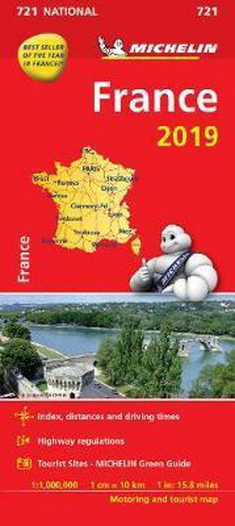 France 2019 - Michelin National Map 721 9782067236547, Livres, Livres Autre, Envoi