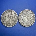 Frankrijk. 5 Francs 1850-A et 1870-A Cérès (lot de 2