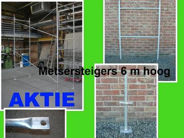 NIEUWE metsersteigers 6 m hoog - metserstelling - steigers, Ophalen, Gevelsteiger