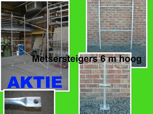 NIEUWE metsersteigers 6 m hoog - metserstelling - steigers, Doe-het-zelf en Bouw, Steigers, Gevelsteiger, Nieuw, 5 meter of hoger