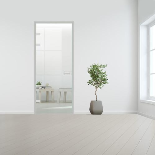 Glazen deur met kozijnsysteem - Aluminium beslag-Linksdraaie, Doe-het-zelf en Bouw, Glas en Ramen, Nieuw, Verzenden