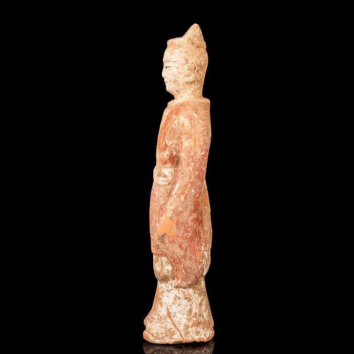 Chinois ancien, empire des Wei Figure officielle en poterie, Antiek en Kunst, Antiek | Overige Antiek