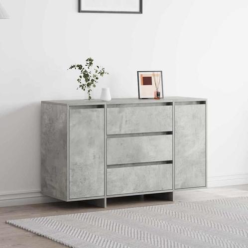 vidaXL Sideboard Beton Grijs 120x41x75 cm Geengineerd Hout, Huis en Inrichting, Kasten | Dressoirs, Nieuw, Verzenden
