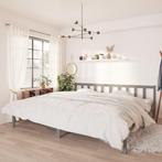 vidaXL Bedframe massief grenenhout grijs 200x200 cm, Huis en Inrichting, Slaapkamer | Bedden, Verzenden, Nieuw