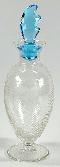 dekselvaas - Glas - Vaas met blauwe dop in Murano-glas -, Antiek en Kunst, Curiosa en Brocante