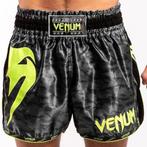 Venum Giant Camo Muay Thai Kickboks Broekje Zwart Geel, Nieuw, Maat 46 (S) of kleiner, Venum, Vechtsport