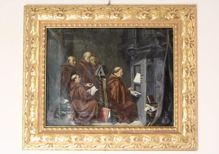 Paul Thomas (1868-1910) - Scena dinterno con figure, Antiek en Kunst, Kunst | Schilderijen | Klassiek