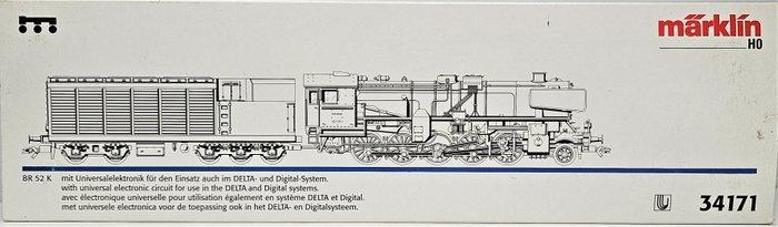 Märklin H0 - 34171 - Stoomlocomotief met tender (1) - BR 52, Hobby en Vrije tijd, Modeltreinen | H0