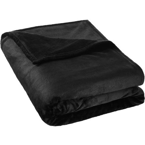 Fleece deken 220 x 240 cm - 220 x 240 cm, zwart, Maison & Meubles, Accessoires pour la Maison | Plaids & Couvertures, Envoi