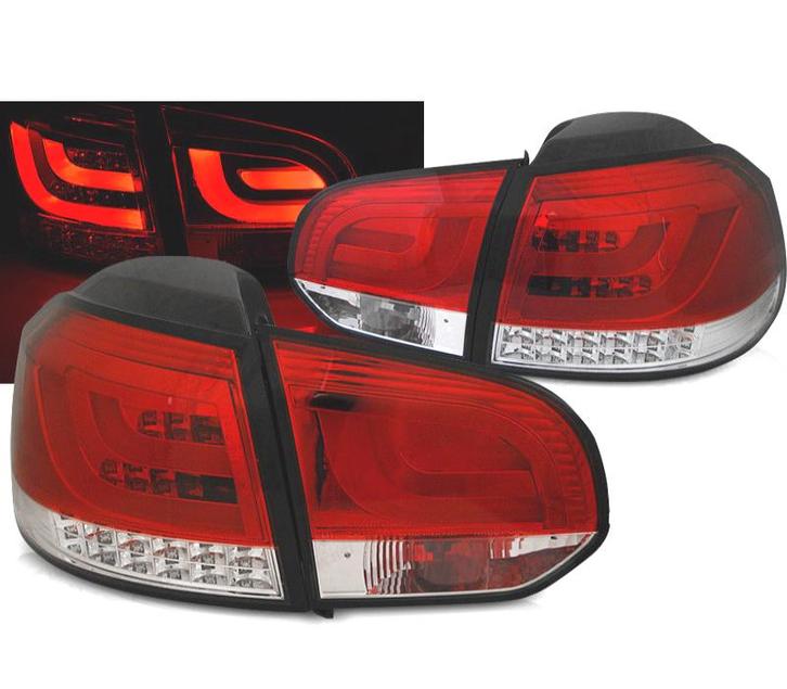Feux Arrière Pour Volkswagen Vw Golf 6 08-12 Led Rouge Clair, Auto-onderdelen, Verlichting, Verzenden