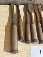 Japanese Vintage Nomi Chisels (Lot of 10): Tataki Nomi &