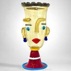Filippo Maso - Vaas -  Grote vaas met vrouwengezicht - 44,5, Antiek en Kunst, Antiek | Glaswerk en Kristal