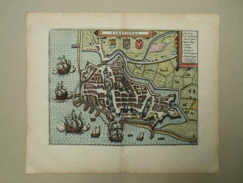 Pays-Bas - Vlissingen; Lodovico Guicciardini / W. Blaeu -, Boeken, Atlassen en Landkaarten