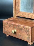 Miroir de courtoisie avec tiroir vintage - Bois avec