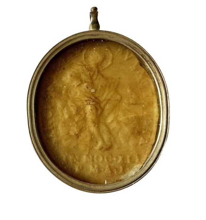 Relikwie - Was - 1650-1700 - Agnus Dei - Paus Innocentius, Antiek en Kunst, Kunst | Niet-Westerse kunst