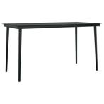 Tafel 140cm Zwart | OP = OP | 55% Voordeel! (tuintafel), Tuin en Terras, Tuintafels, Verzenden, Nieuw, Metaal