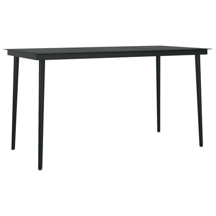 Tafel 140cm Zwart | OP = OP | 55% Voordeel! (tuintafel), Tuin en Terras, Tuintafels, Nieuw, Metaal, Verzenden