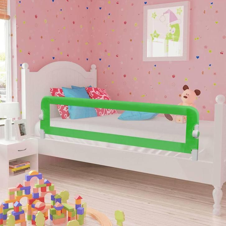 vidaXL Bedhekje peuter 150x42 cm groen, Kinderen en Baby's, Traphekjes, Nieuw, Verzenden