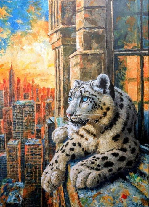 Isak W. Koch -  Twilight Apex  World in Transition -, Antiquités & Art, Art | Peinture | Moderne