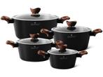 Veiling - Luxe Pannenset 8-delige van Gesmeed Aluminium - Zw