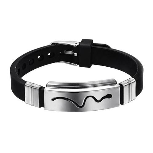 Fako Bijoux® - Armband - RVS Siliconen - Slang, Handtassen en Accessoires, Armbanden, Verzenden